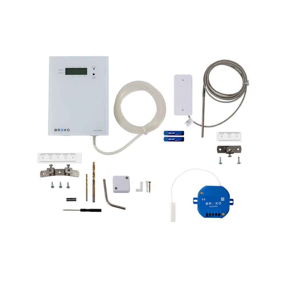 BROKO Set für KWL Empfänger | BL220WTDDu |  68er Dose + Temp + Druckwächter Unterputz
