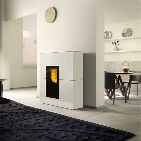 Edilkamin Pelletofen Blade2 H18 Up Stahl weiß