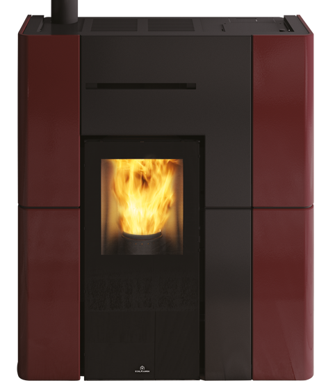 Edilkamin Pelletofen Blade H15 Keramik bordeaux