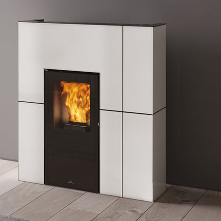 Edilkamin Pelletofen wasserführend Blade H Stahl weiß