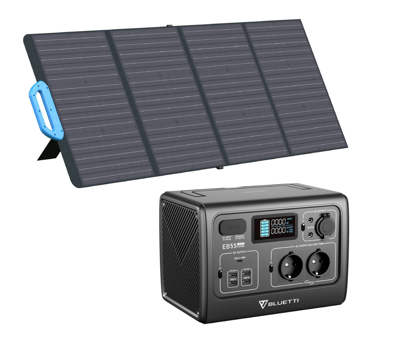 Solargenerator | EB55 | inkl. faltbares Solarpanel | 700W | 537 Wh