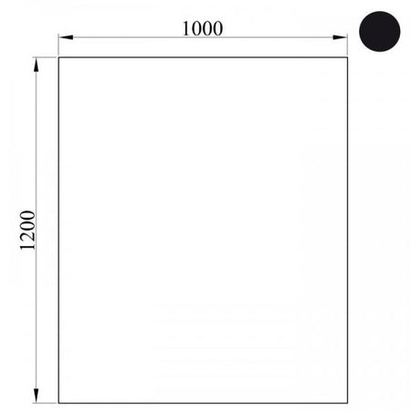 Bodenplatte Funkenschutzplatten rechteckig schwarz 120x100cm | B-Ware
