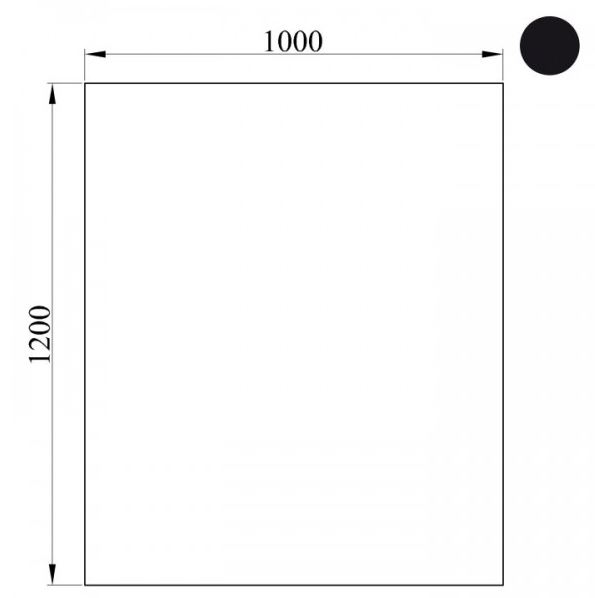 Bodenplatte Funkenschutzplatten rechteckig schwarz 120x100cm | B-Ware