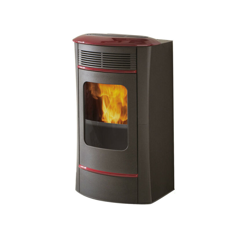 Edilkamin Sally Plus | Stahl, Keramik Einsätze bordeaux