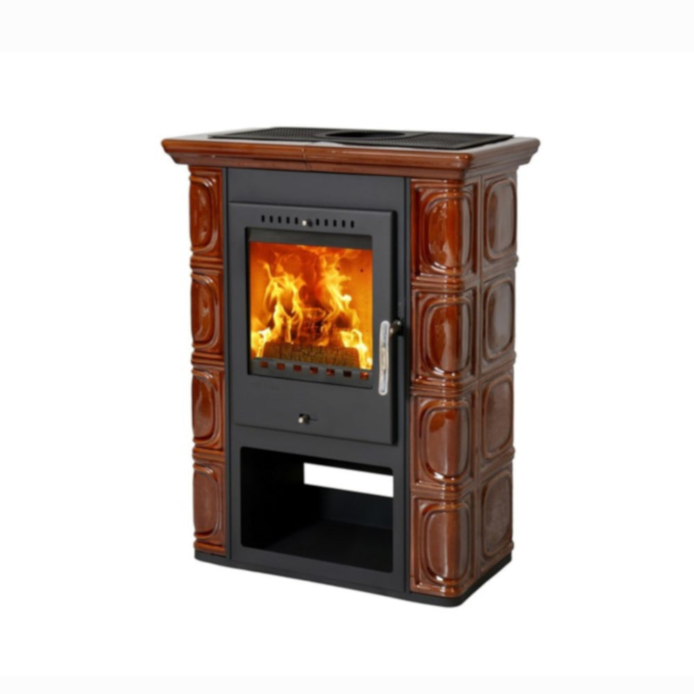 Thorma Kaminofen Borgholm Keramik Dunkelbraun | klimaworld.com