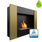Kratki Biokamin Dekorativ-Wandkamin Bravo2 Galvanisch -Gold TÜV