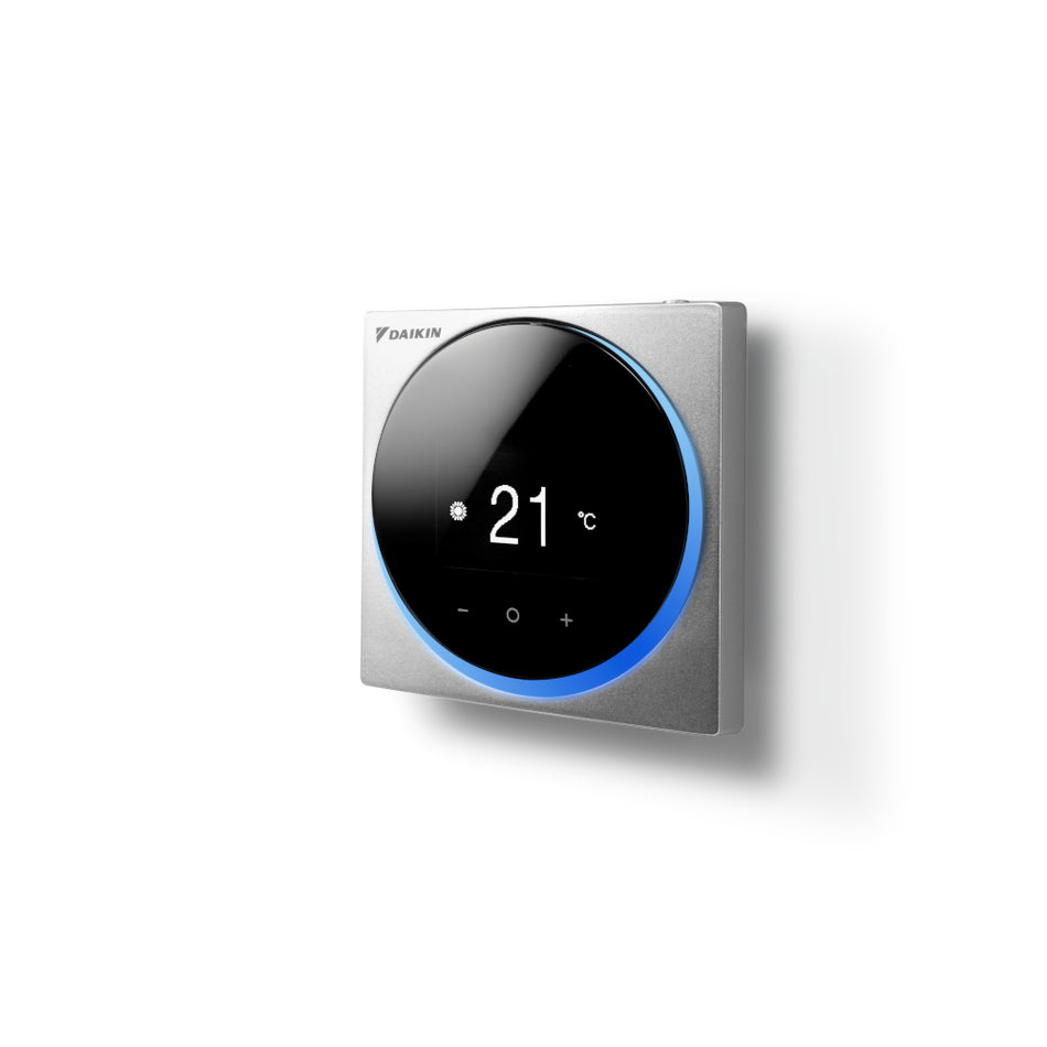 Daikin Fernbedienung Madoka BRC1H52S7, eckige Wandsteuerung mit rundem schwarzem Display und 21°C | Klimaworld.com