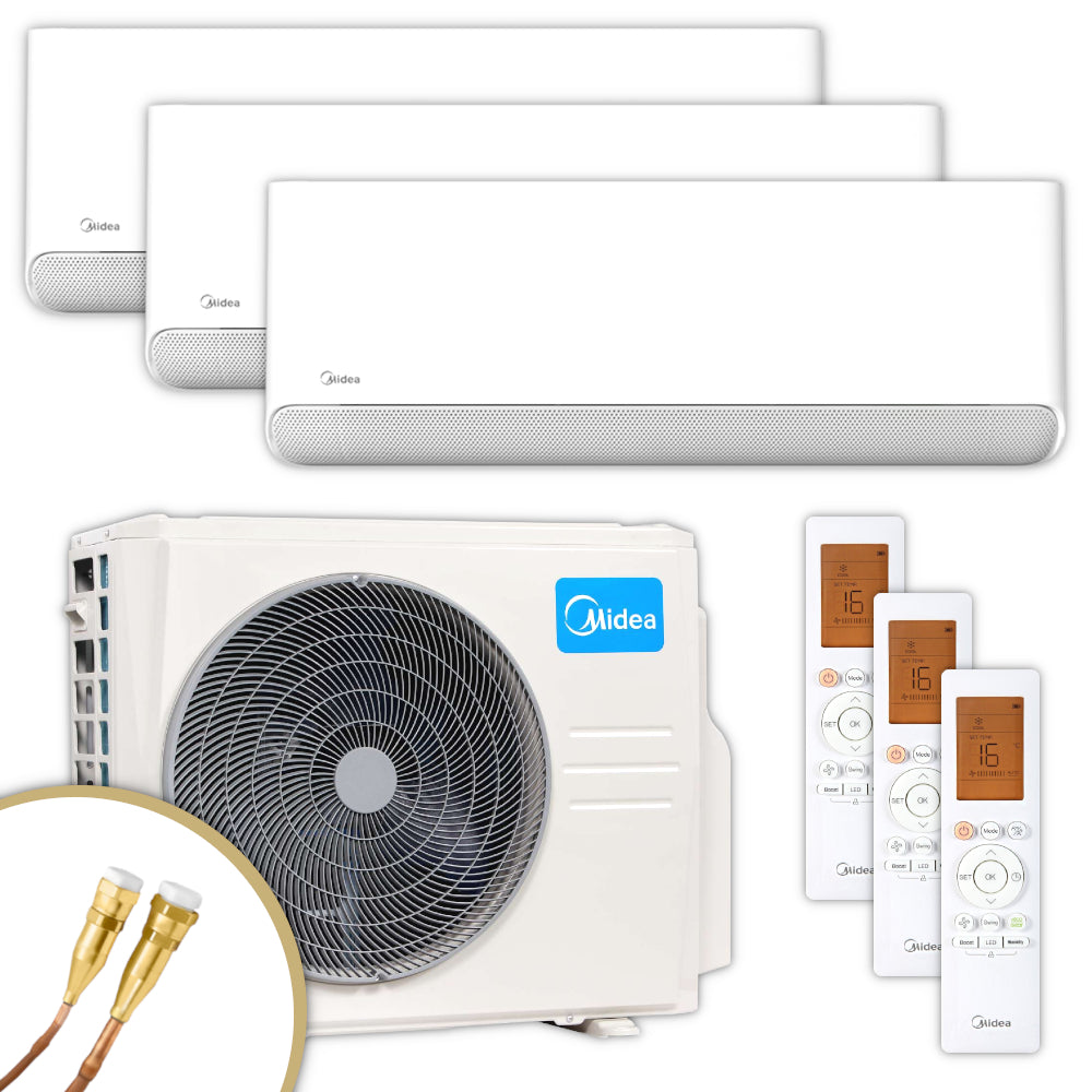 MIDEA | Klima-Set BreezelessE | 2 × 2,7 kW + 3,5 kW | Quick-Connect