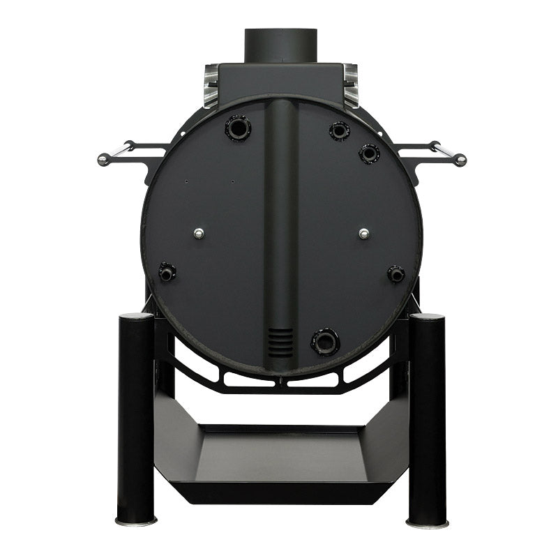 Bruno 00 Luftheizofen Techno Warmluft Speicherofen Rückansicht