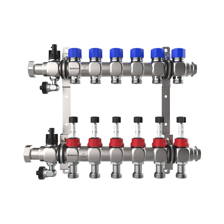 Buderus Logafloor HVE |  Edelstahl-Heizkreisverteiler für effiziente Waermeverteilung | Klimaworld.com