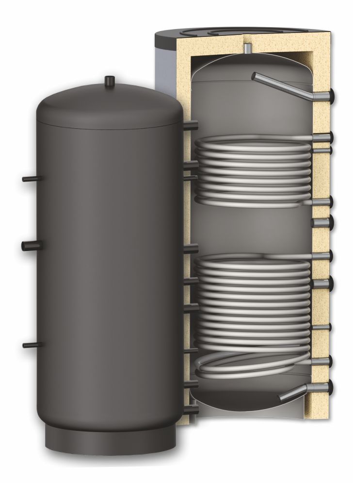 Pufferspeicher mit 2 Wärmetauscher 1000 Liter Heizungswasser Typ TPRR 
