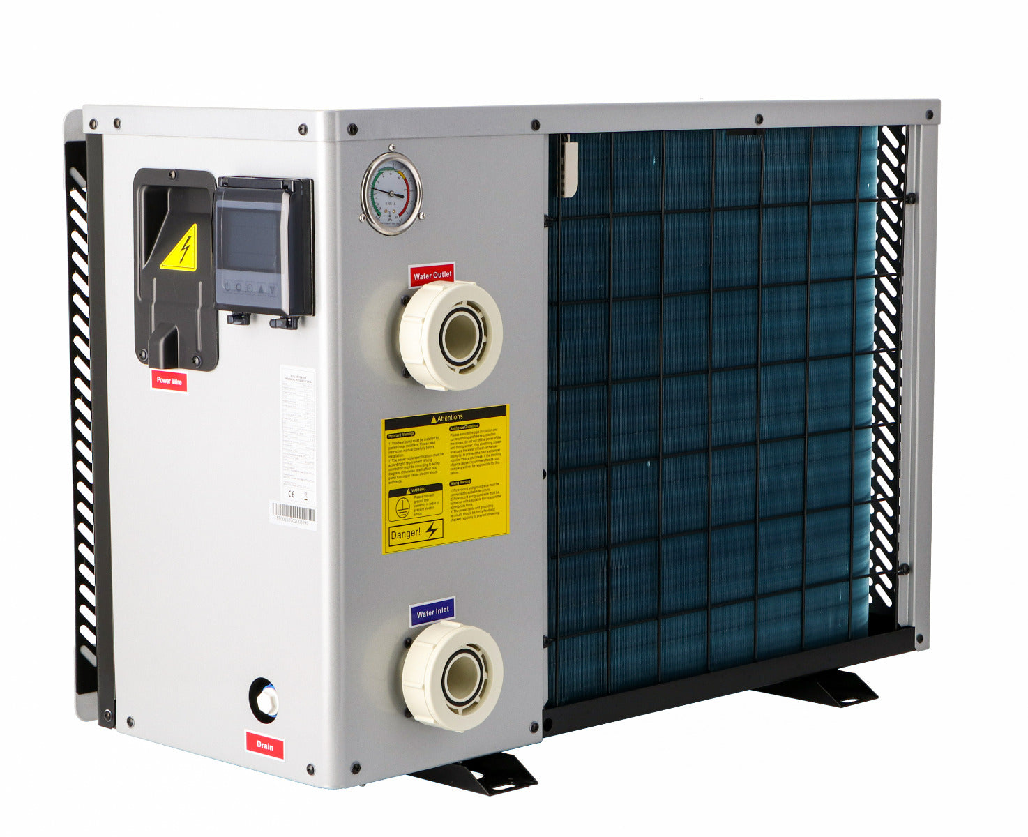 Rückansicht Wärmepumpe für Ihren POOL - BYC-010TG1