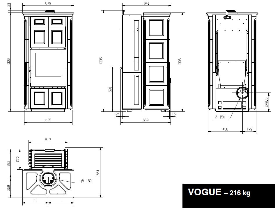 La Nordica Cleo Combi Vogue Kombinationskachelofen Holz Pellets 6 kW