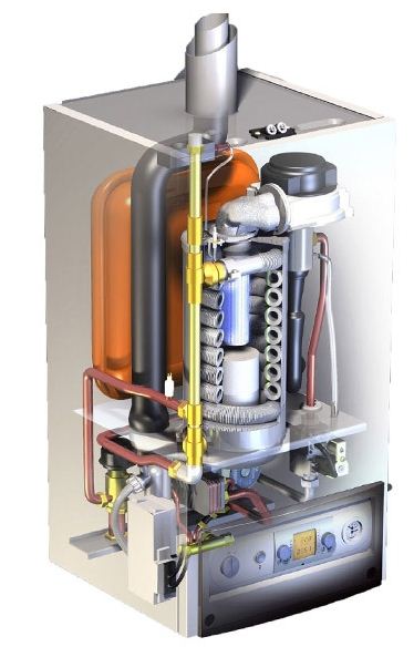 Wolf CGG-2-24 24kW Gas-Heiztherme, raumluftunabhängig
