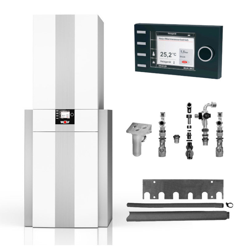WOLF | Gasbrennwert-Zentrale | CGS-2-20/160L mit Regelung | 20 kW