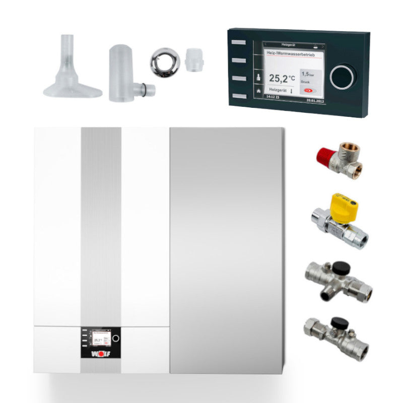 WOLF | Gasbrennwert-Zentrale | CGW-2-14/100L mit Regelung | 14 kW