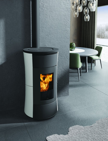 Edilkamin Cherie 9 Evo ATC Stahl mattweiß Ambiente