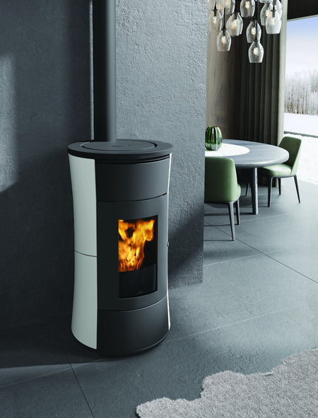 Edilkamin Pelletofen | Cherie 9 Evo AT | 9 kW | Stahl mattweiß