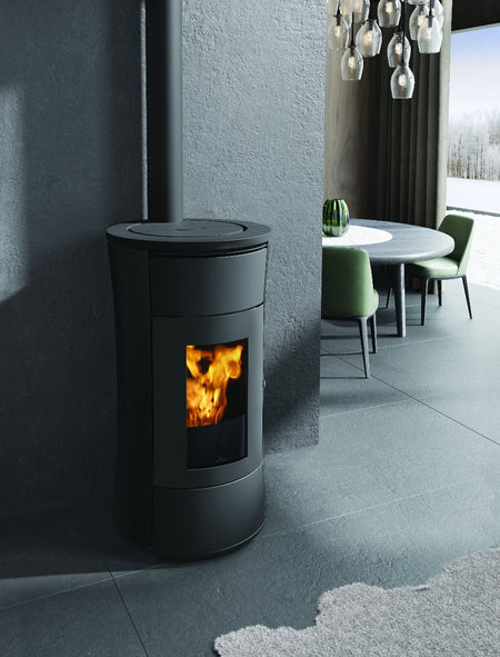 Edilkamin Cherie 11 Evo ATC Stahl dunkelgrau Ambiente