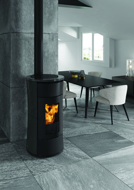 Edilkamin Pelletofen | Cherie 9 Evo AT | 9 kW | Keramik dunkelgrau