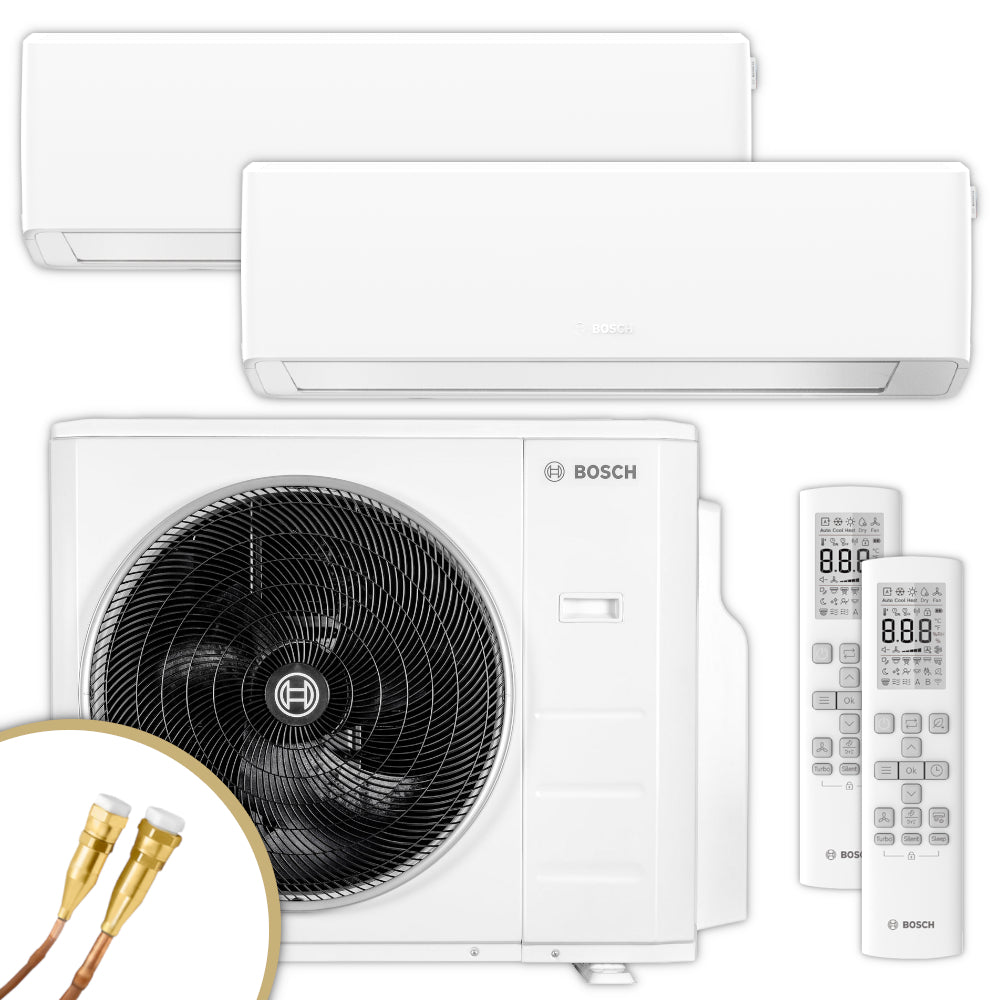 BOSCH Multisplit Klimaanlage Set Climate 7000 M | 2,0 kW + 2,0 kW | klimaworld.com