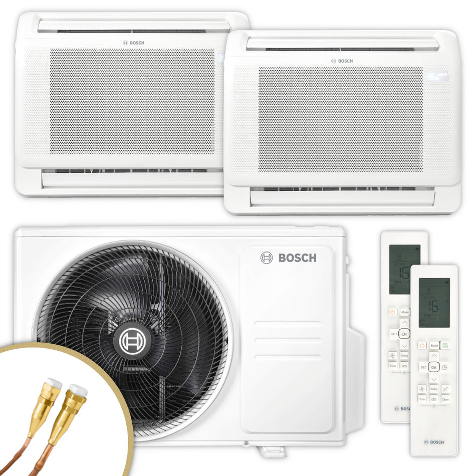 BOSCH Multisplit Klimaanlage Truhe Climate 5000 M | 3,5 kW + 3,5 kW | klimaworld.com