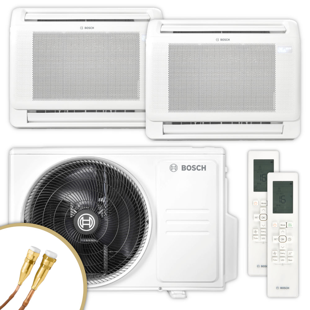 BOSCH Multisplit Klimaanlage Truhe Climate 5000 M | 2,6 kW + 2,6 kW | klimaworld.com