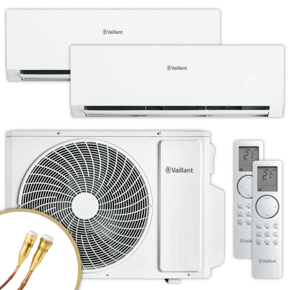 Vaillant Multisplit Klimaanlage Set climaVAIR plus | 2 Wandgeräte | klimaworld.com