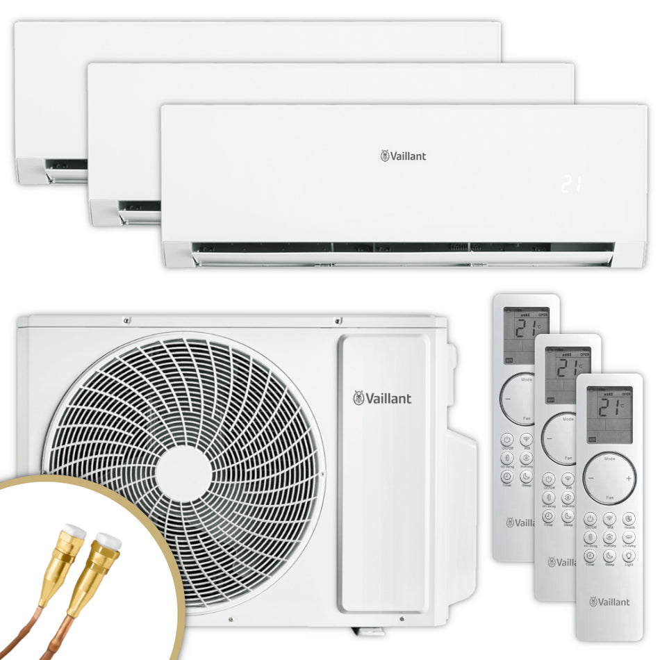 Vaillant Multisplit Klimaanlage Set climaVAIR plus | 3 Wandgeräte | klimaworld.com