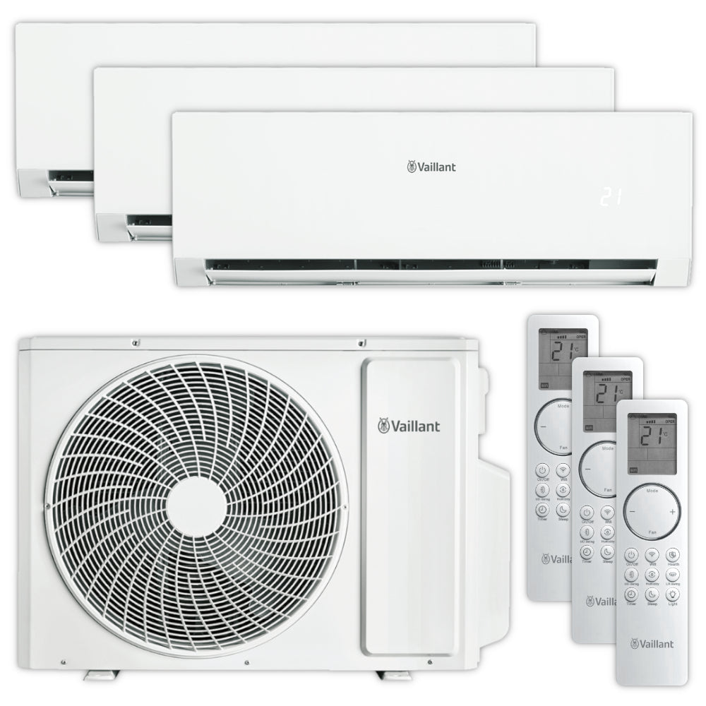Vaillant Multisplit Klimaanlage Set climaVAIR plus | 3 Wandgeräte | klimaworld.com