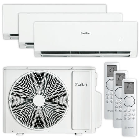 Vaillant Multisplit Klimaanlage Set climaVAIR plus | 3 Wandgeräte | klimaworld.com