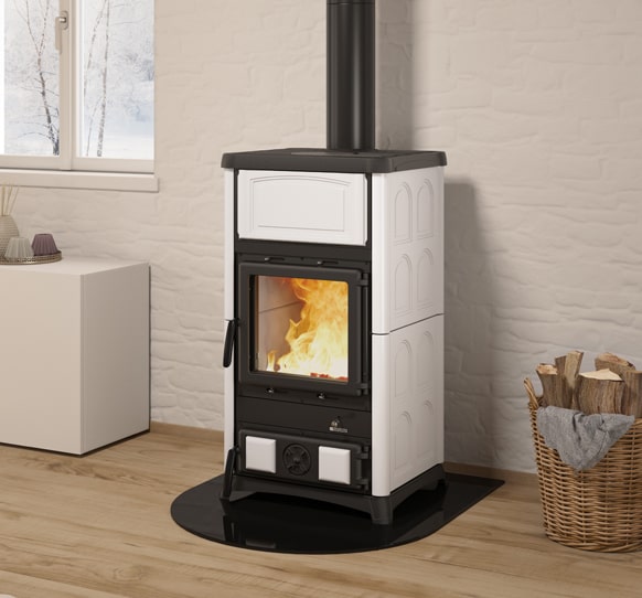 La Nordica Kaminofen Concita 2.0 weiß Keramik Ambiente