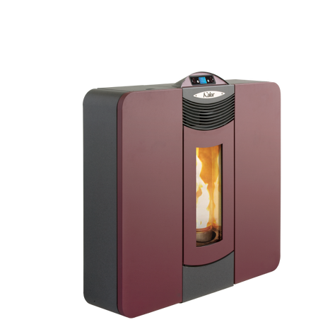 KALOR Pelletofen Quadra Line Mod. 12C bordeauxrot | klimaworld.com