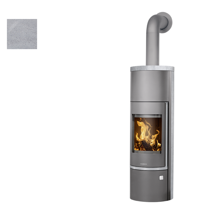 ORANIER | Corso W+ | Kaminofen | Schwarz | Dauerbrandofen | 7.0 kW | Gussgrau