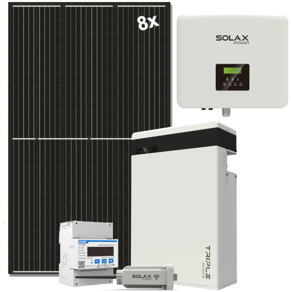 Solax Hybrid Solaranlage 3 kW + T-BAT H5.8 Stromspeicher | kompl. Set