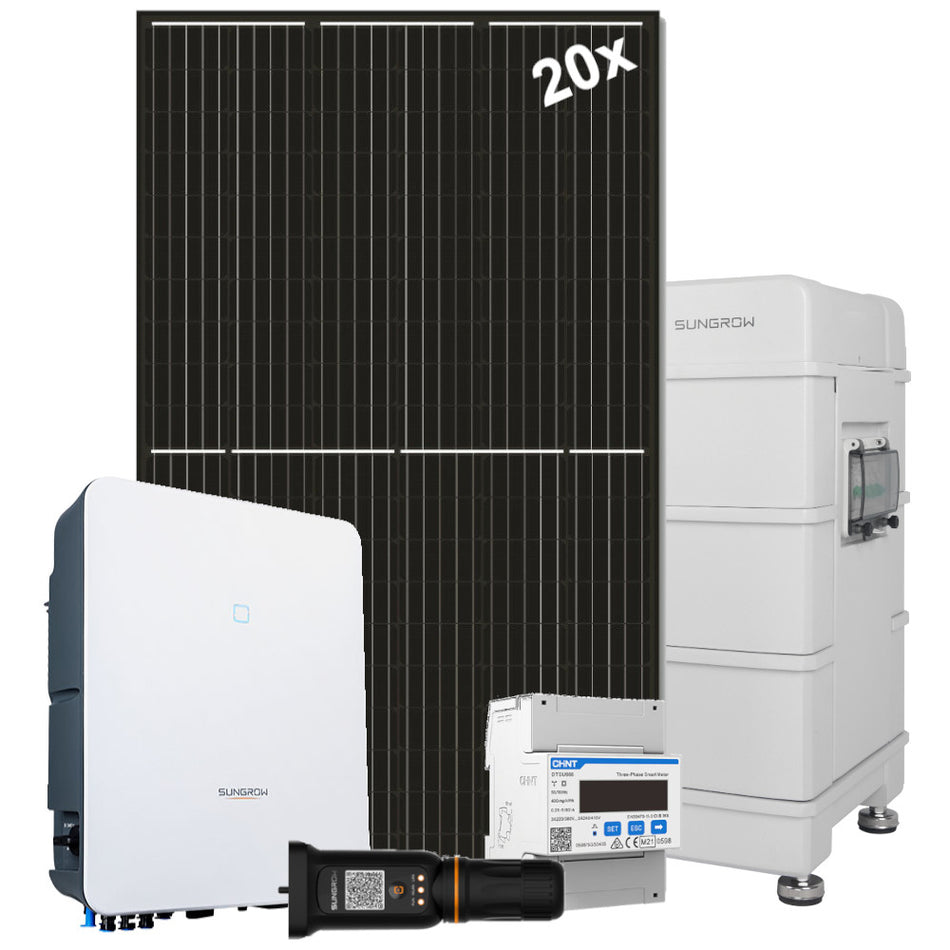 Sungrow Hybrid Solaranlage 8,0 kW + SBR Stromspeicher | kompl. Set