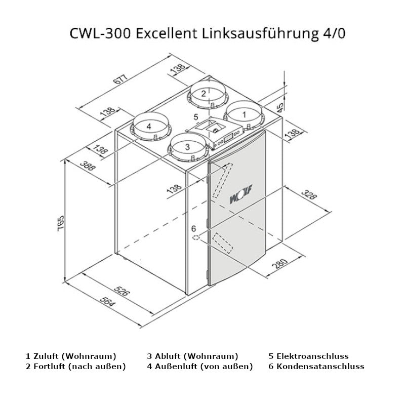 WOLF | Wohnraumlüftung | CWL-300 Excellent