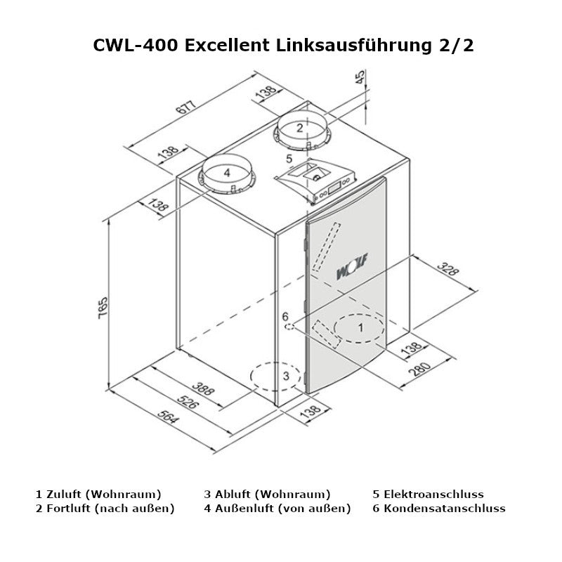 WOLF | Wohnraumlüftung | CWL-400 Excellent
