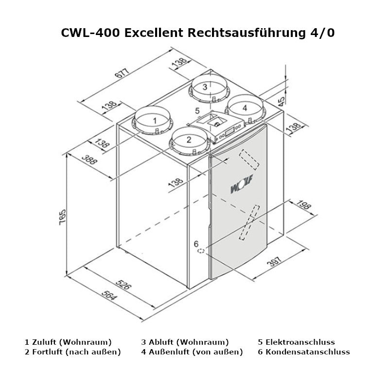 WOLF | Wohnraumlüftung | CWL-400 Excellent