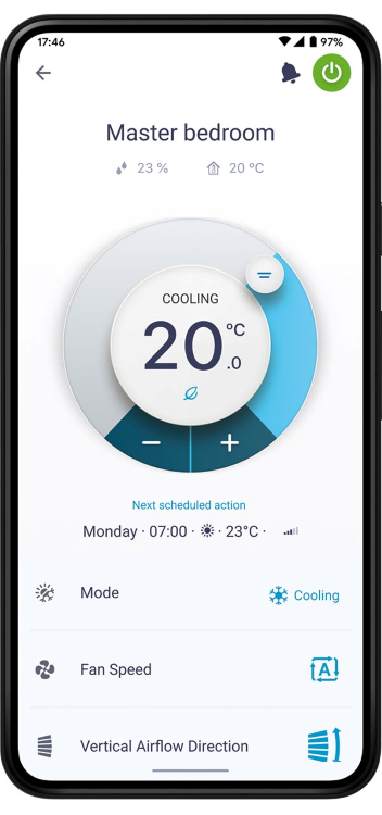 DAIKIN Onecta APP für Wandgerät Nepura Comfora FTXTP25N mit 2,5 kW | Klimaworld.com