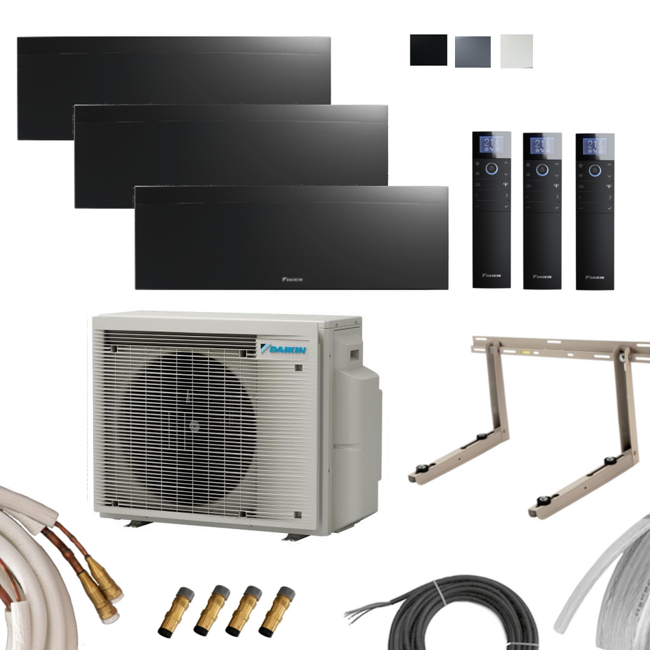 DAIKIN Emura3 Wandgeräte-Set mit 3x FTXJ25AB + 3MXM52A