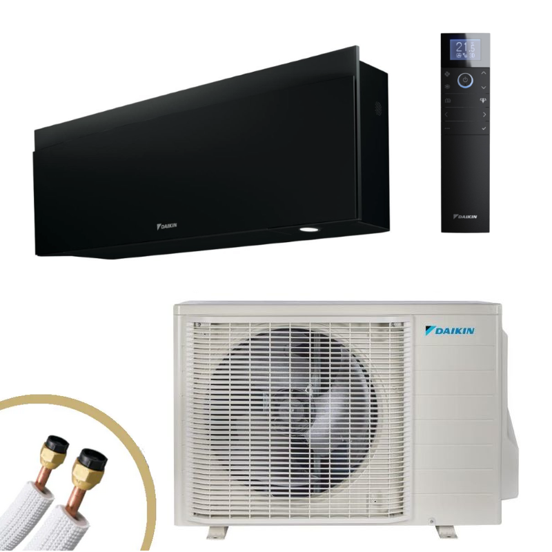 Daikin Serie Nepura Emura 3 in schwarz| FTXTJ30AB + RXTJ30A mit Leitungen | klimaworld.com