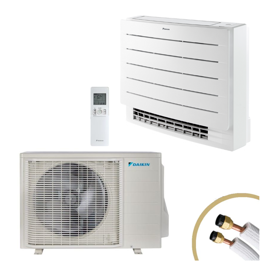 DAIKIN Perfera Truhenset mit Kupferrohrleitung