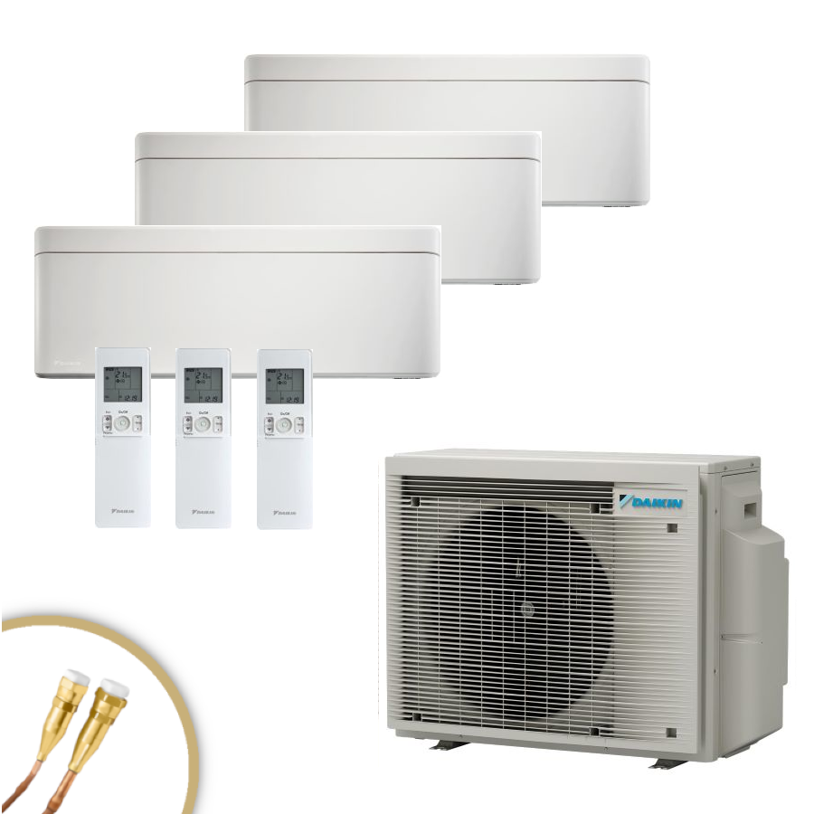DAIKIN Stylish 3x FTXA25CW + 3MXM68A9 mit Quick Connect