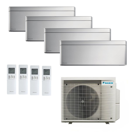 Daikin stylish in silber 4x2,5 kW + 4MXM80A9 | klimaworld