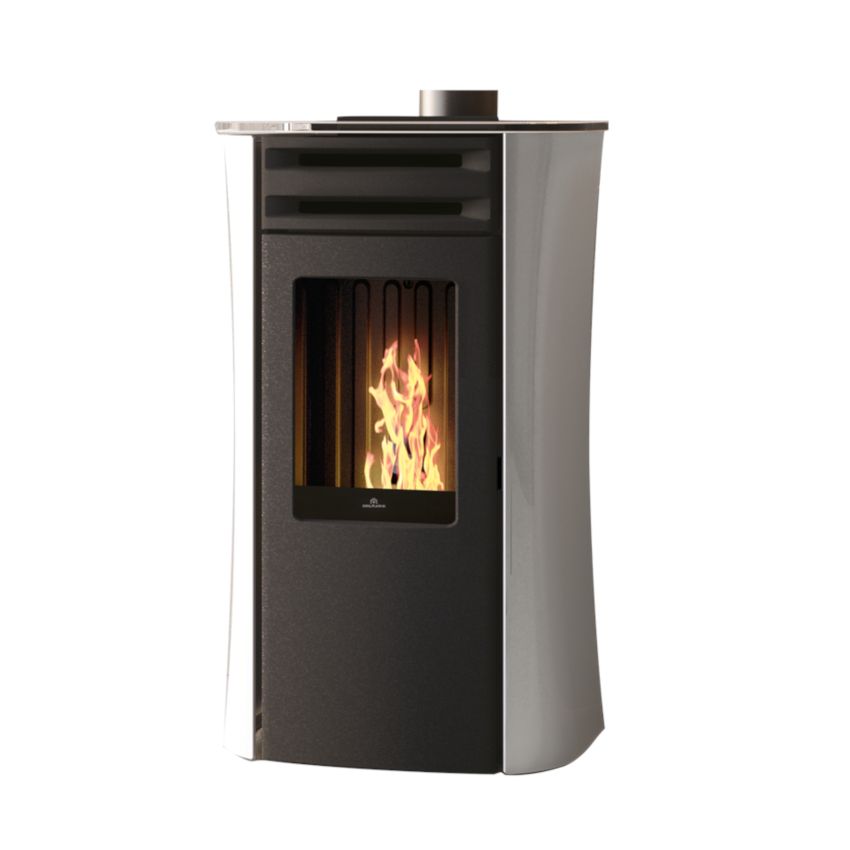 Edilkamin Dania-Serie Verkleidung Glas Weiß