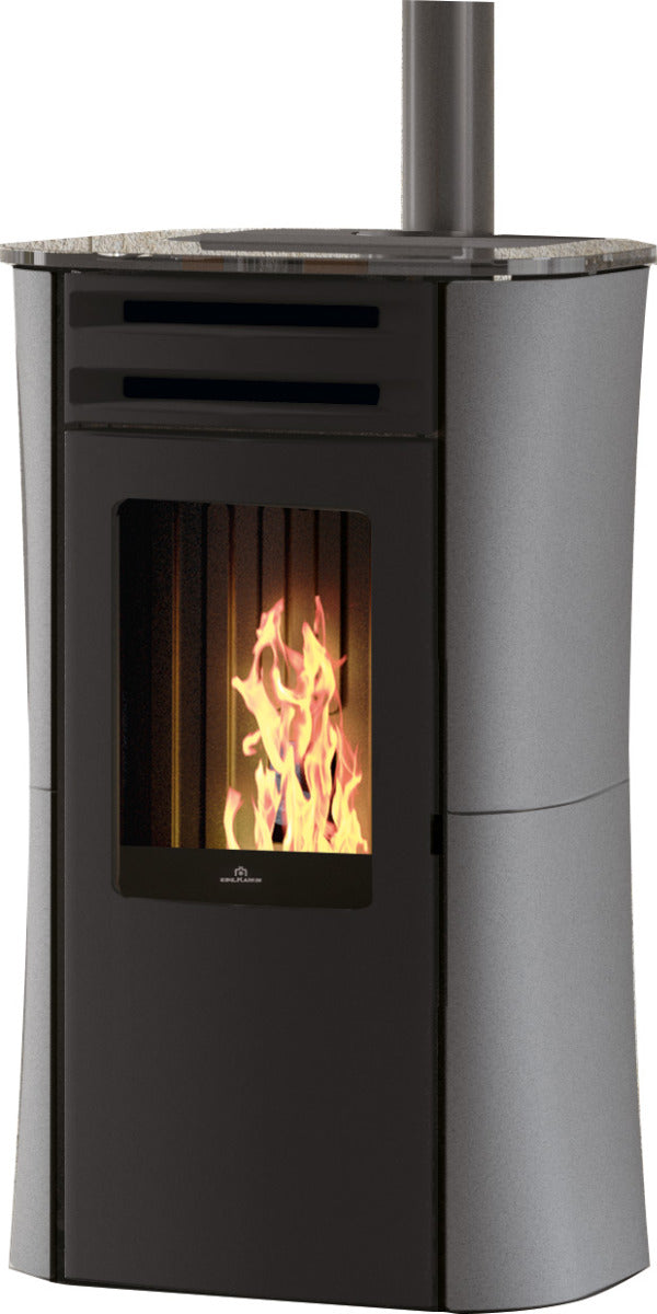 Edilkamin Pelletofen Air Tight C Plus Stahl Grau