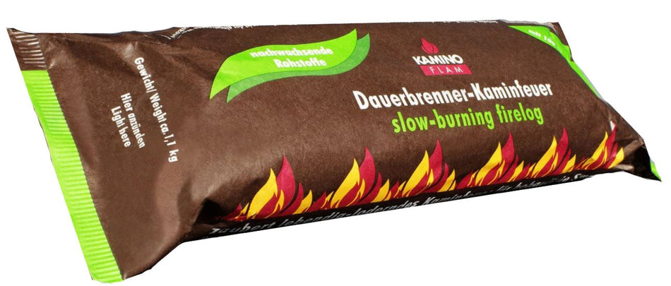 Kaminfeuer Holzscheit Dauerbrenner Kaminholz Rapsöl 1 Stück | Klimaworld.com
