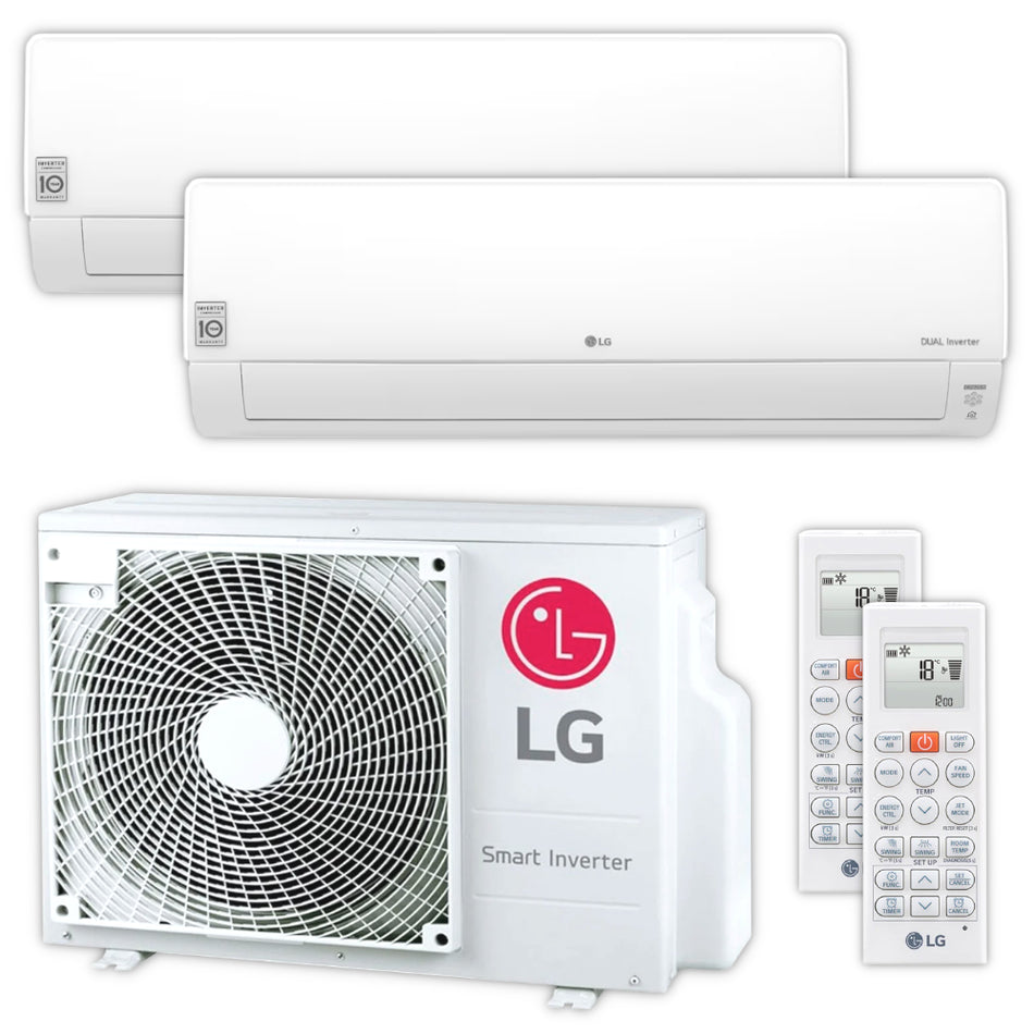 LG Multisplit Klimaanlage Komplett-Set DELUXE | 2,5 kW + 2,5 kW