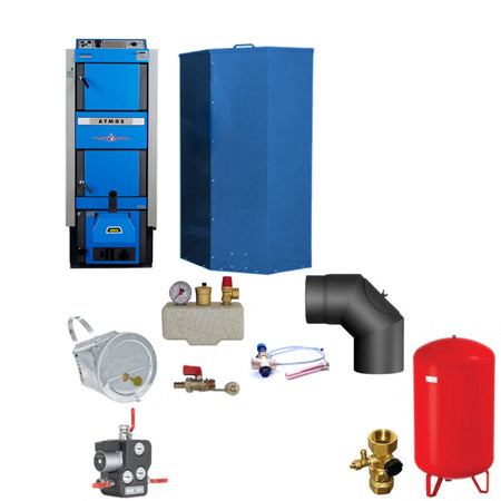 Atmos DC25GSP Kombi-Pelletkessel/Holzvergaser 25kW Komplettset 1 | klimaworld.com